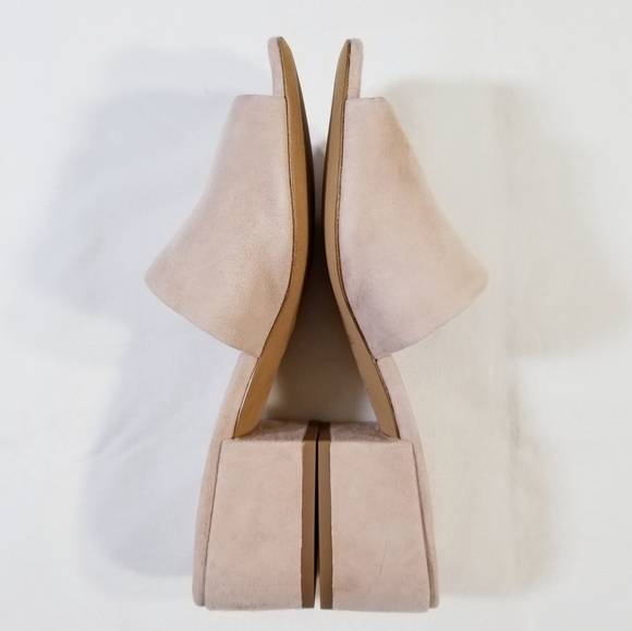 NIB Vince Rachelle 2 Suede Block Heel Mule Slide Sandals in Blush Pink - Picture 9 of 15